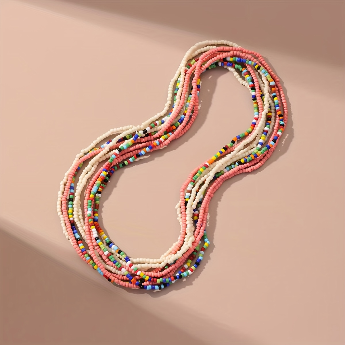Bohemian Beaded Necklace Set Colorful Choker for Daily Wear